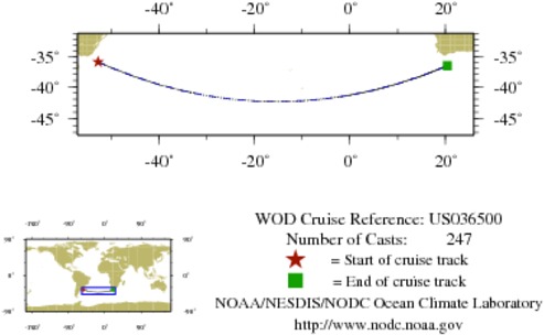 NODC Cruise US-36500 Information