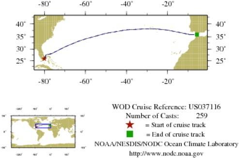 NODC Cruise US-37116 Information