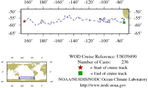 NODC Cruise US-39490 Information