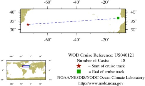 NODC Cruise US-40121 Information