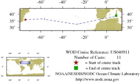 NODC Cruise US-40911 Information