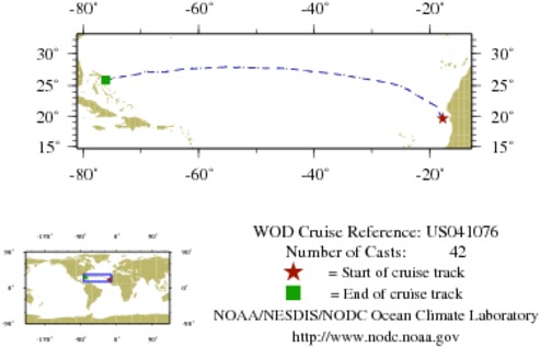 NODC Cruise US-41076 Information