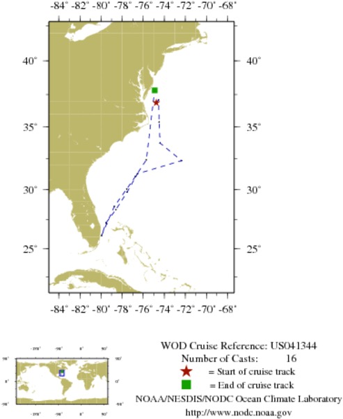 NODC Cruise US-41344 Information