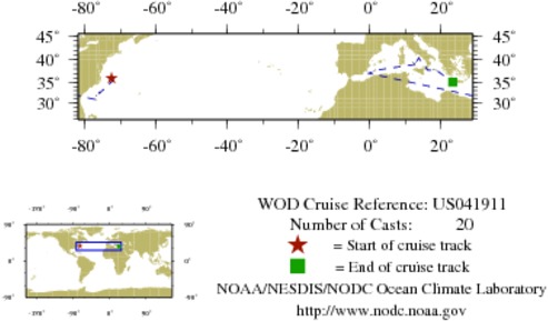 NODC Cruise US-41911 Information
