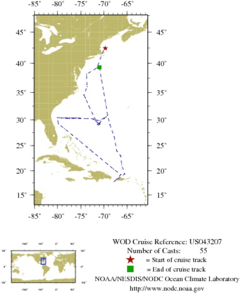 NODC Cruise US-43207 Information