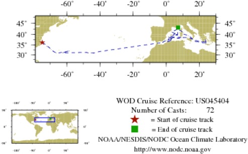 NODC Cruise US-45404 Information