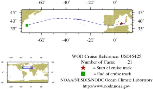 NODC Cruise US-45425 Information