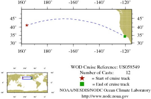 NODC Cruise US-58549 Information