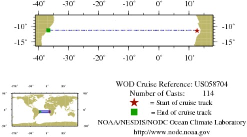 NODC Cruise US-58704 Information