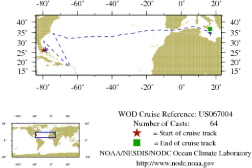 NODC Cruise US-67004 Information