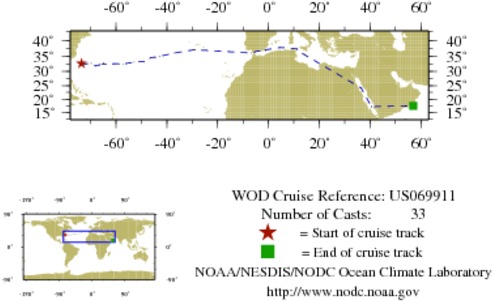 NODC Cruise US-69911 Information