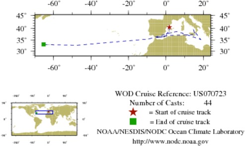 NODC Cruise US-70723 Information