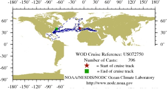 NODC Cruise US-72750 Information