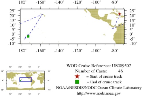 NODC Cruise US-89502 Information