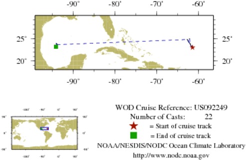 NODC Cruise US-92249 Information