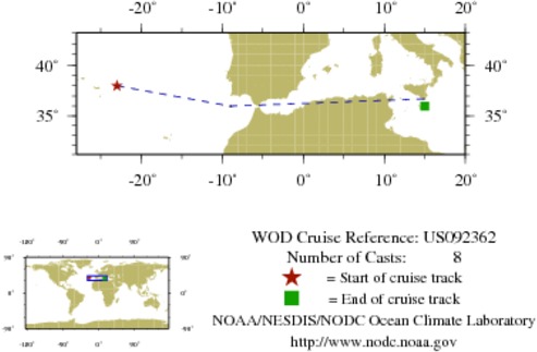 NODC Cruise US-92362 Information