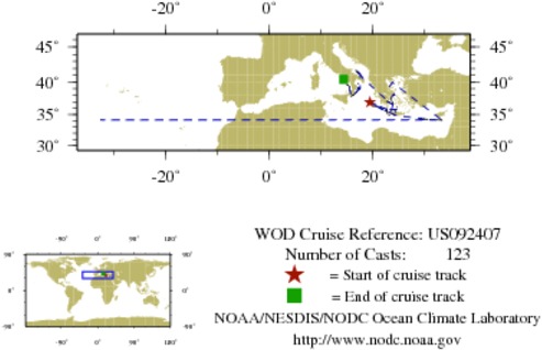 NODC Cruise US-92407 Information