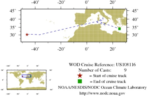 NODC Cruise US-108116 Information