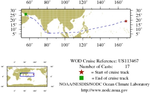 NODC Cruise US-113467 Information