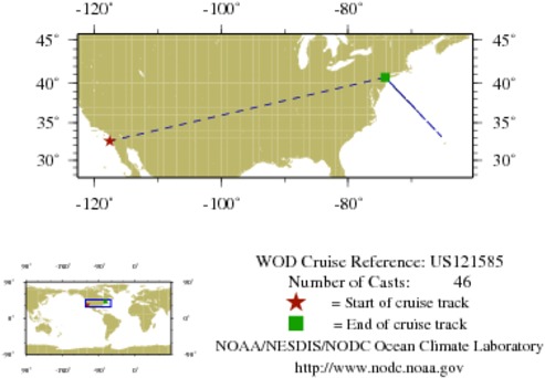 NODC Cruise US-121585 Information