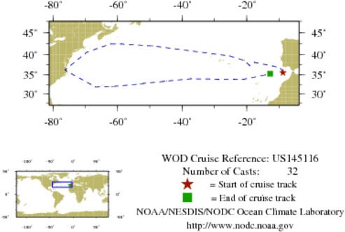 NODC Cruise US-145116 Information