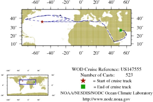 NODC Cruise US-147555 Information